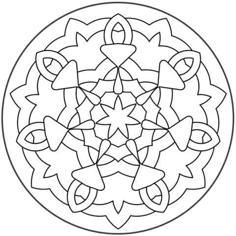 Mandala disegno da colorare gratis 78