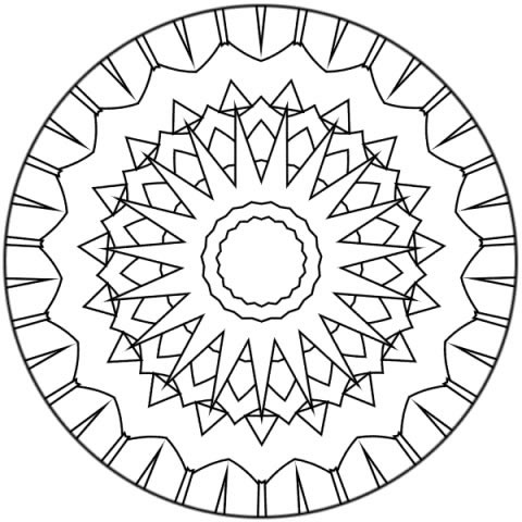 Mandala disegno da colorare gratis 80