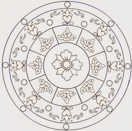 Mandala disegno da colorare gratis 93