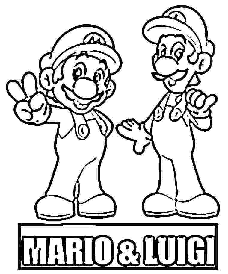 Mario e Luigi con testo disegni gratis