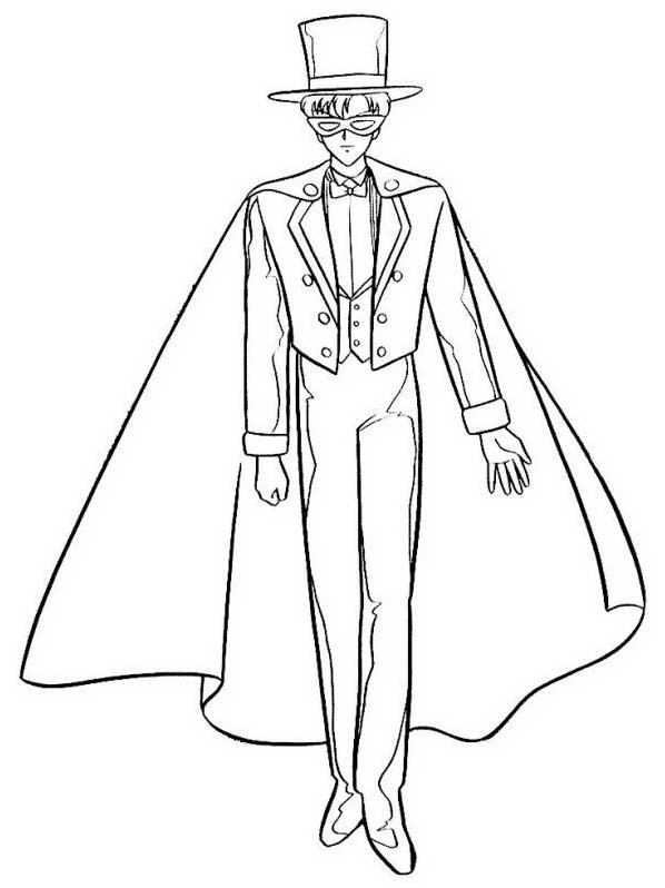 Marzio Tuxedo Kamen disegni da colorare Sailor Moon