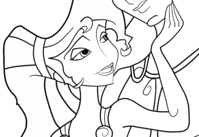 Megara e Hercules disegni da colorare gratis