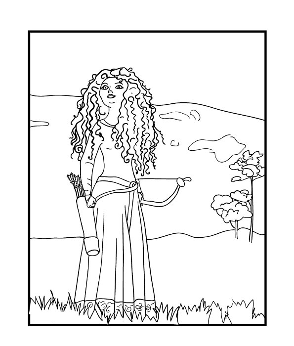 Merida 2 disegni da colorare gratis