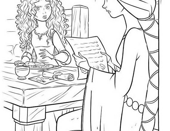 Merida e Eleanor disegni da colorare gratis