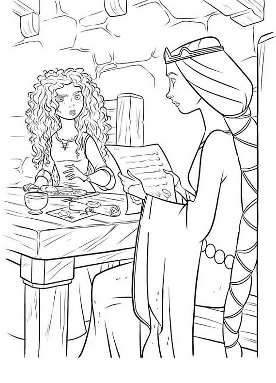 Merida e Eleanor disegni da colorare gratis