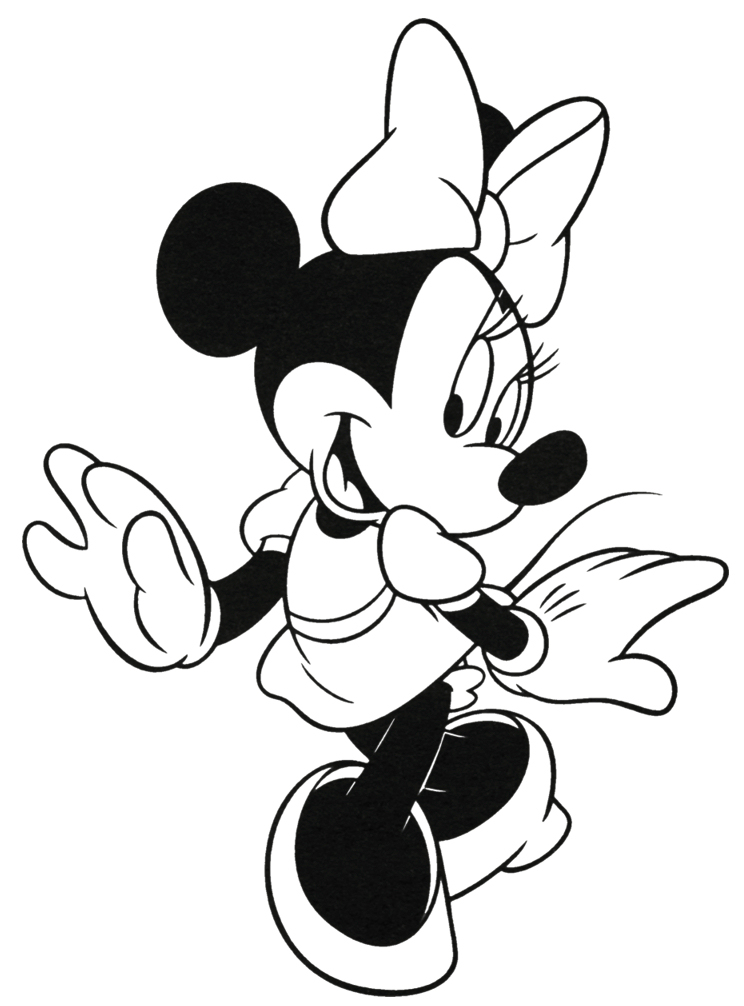 Minnie felice disegno da colorare Disney