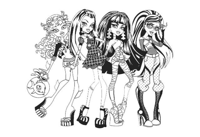 Monster High 3 disegni da colorare gratis