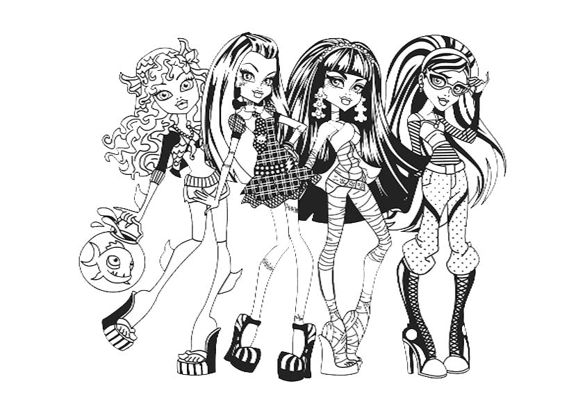 Monster High 3 disegni da colorare gratis