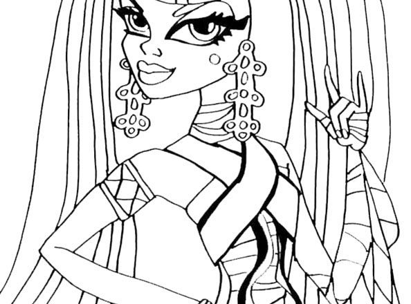 Monster High Cleo de Nile disegni da colorare gratis