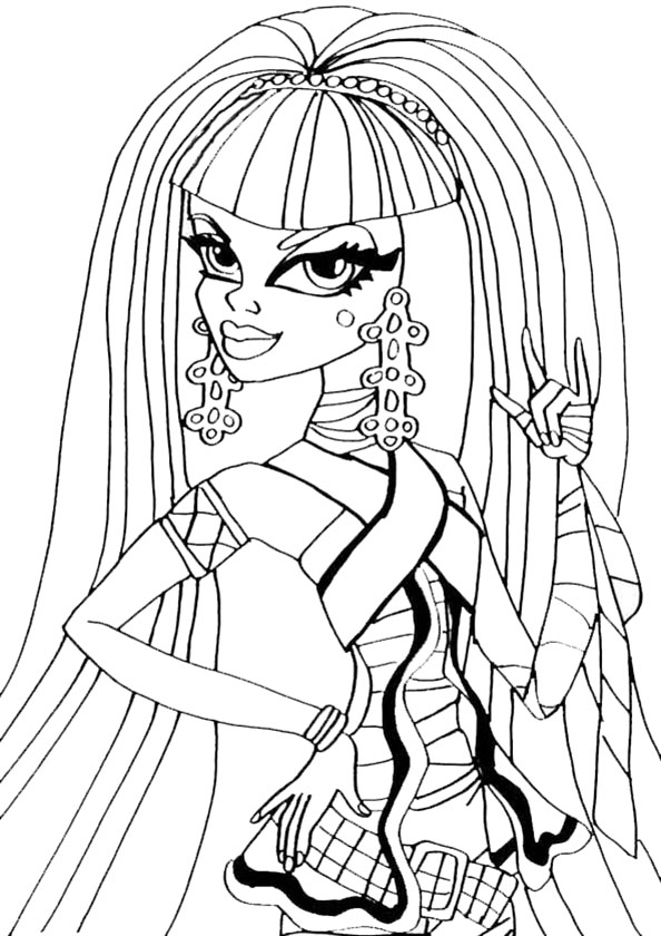 Monster High Cleo de Nile disegni da colorare gratis