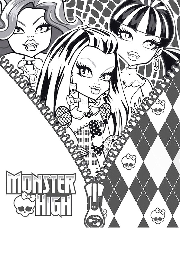 Monster High con zipdisegni da colorare gratis