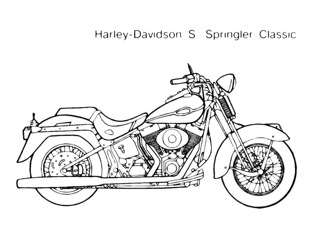 Moto Harley Davidson S Springler disegno da colorare