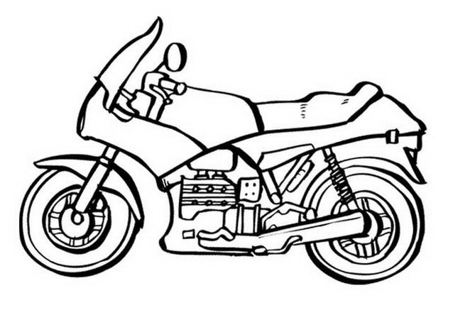 Moto disegno da colorare