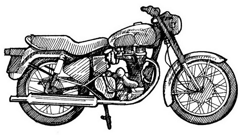 Moto marca Triumph disegno da colorare gratis