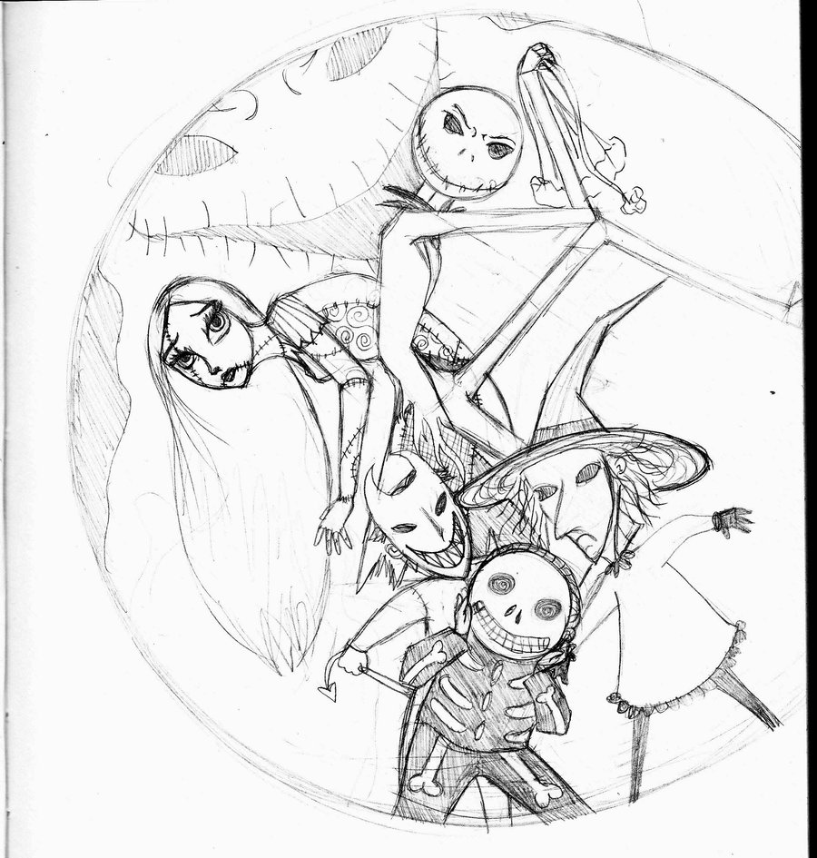 Nightmare Before Christmas 5 disegni da colorare gratis