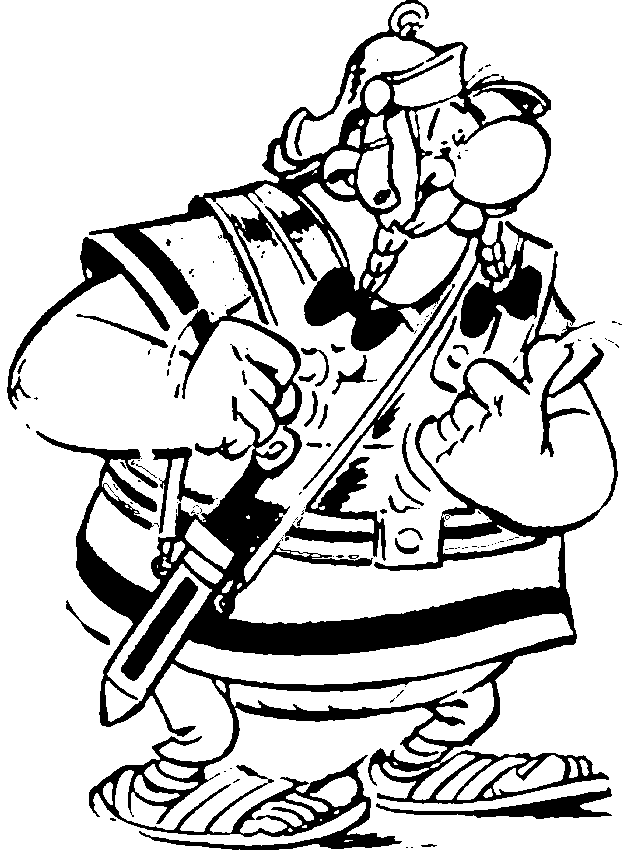 Obelix travestimento disegno da stampare e colorare