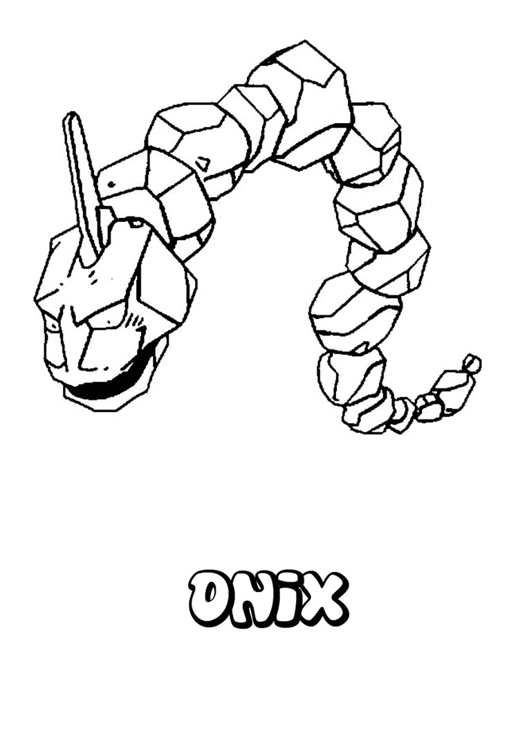 Onix Pokemon disegno da colorare