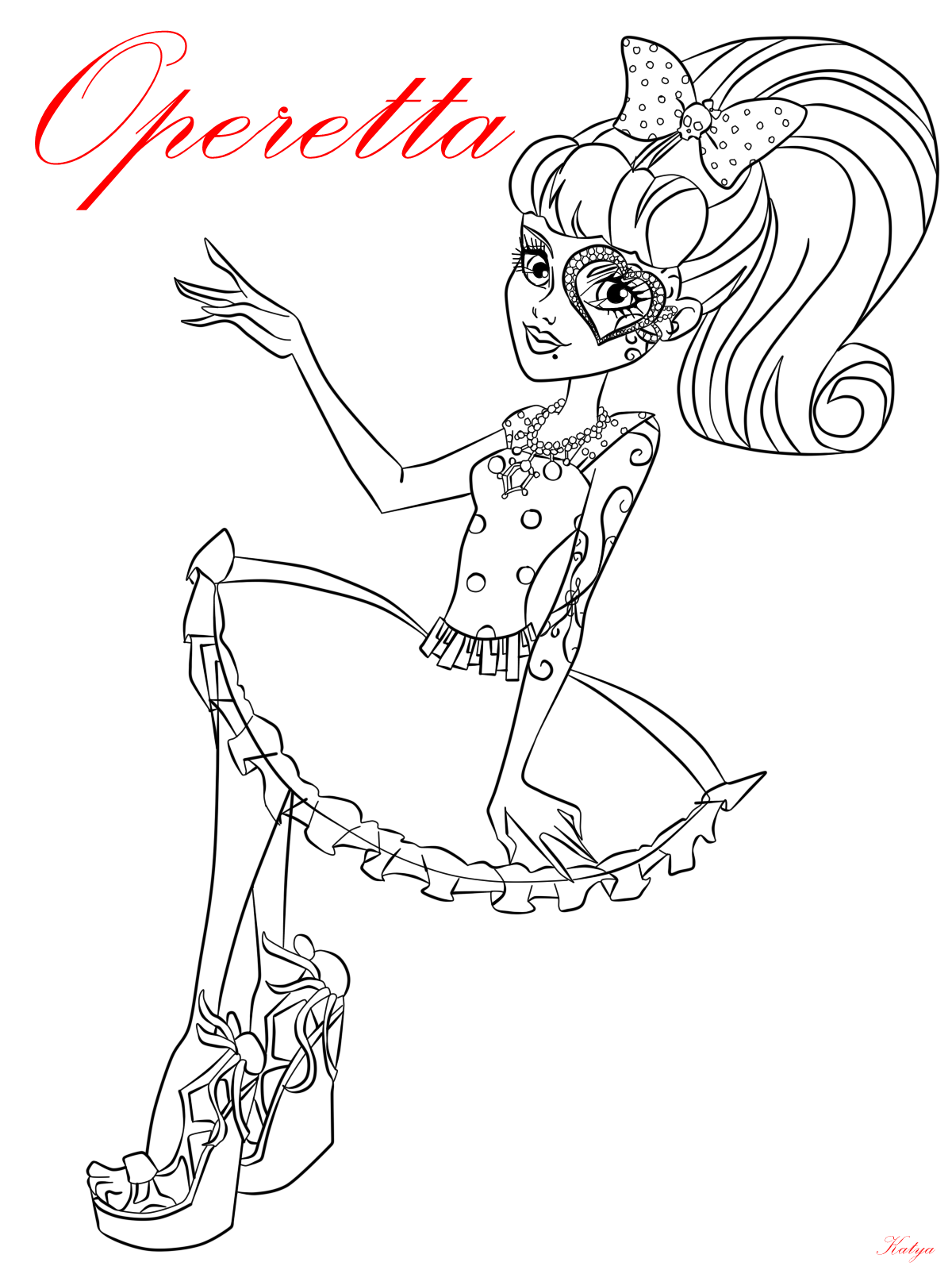 Operetta Monster High disegni da colorare gratis