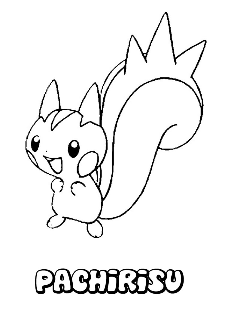 Pachirisu Pokemon disegno da colorare