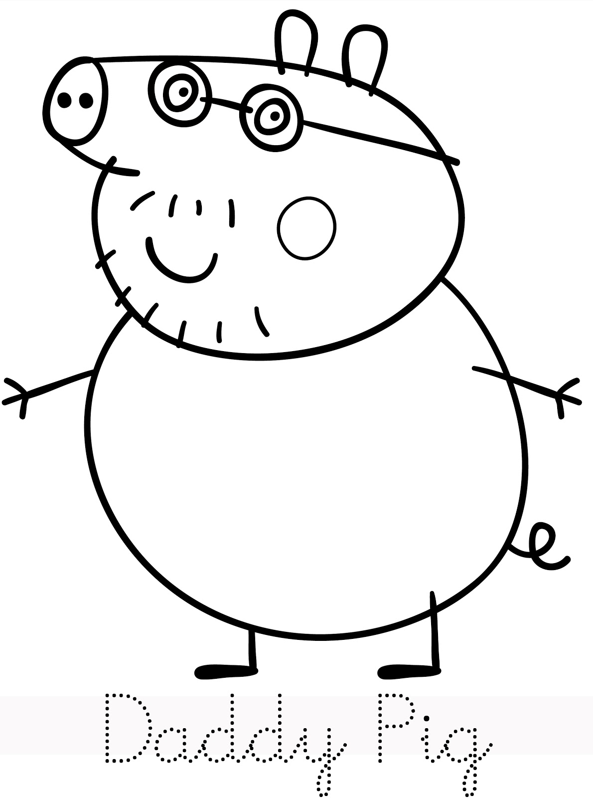 Papà Pig disegno da colorare gratis