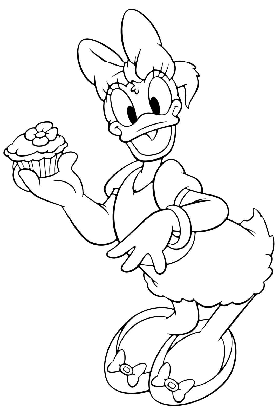 Paperina con un cupcake disegno da colorare Disney gratis