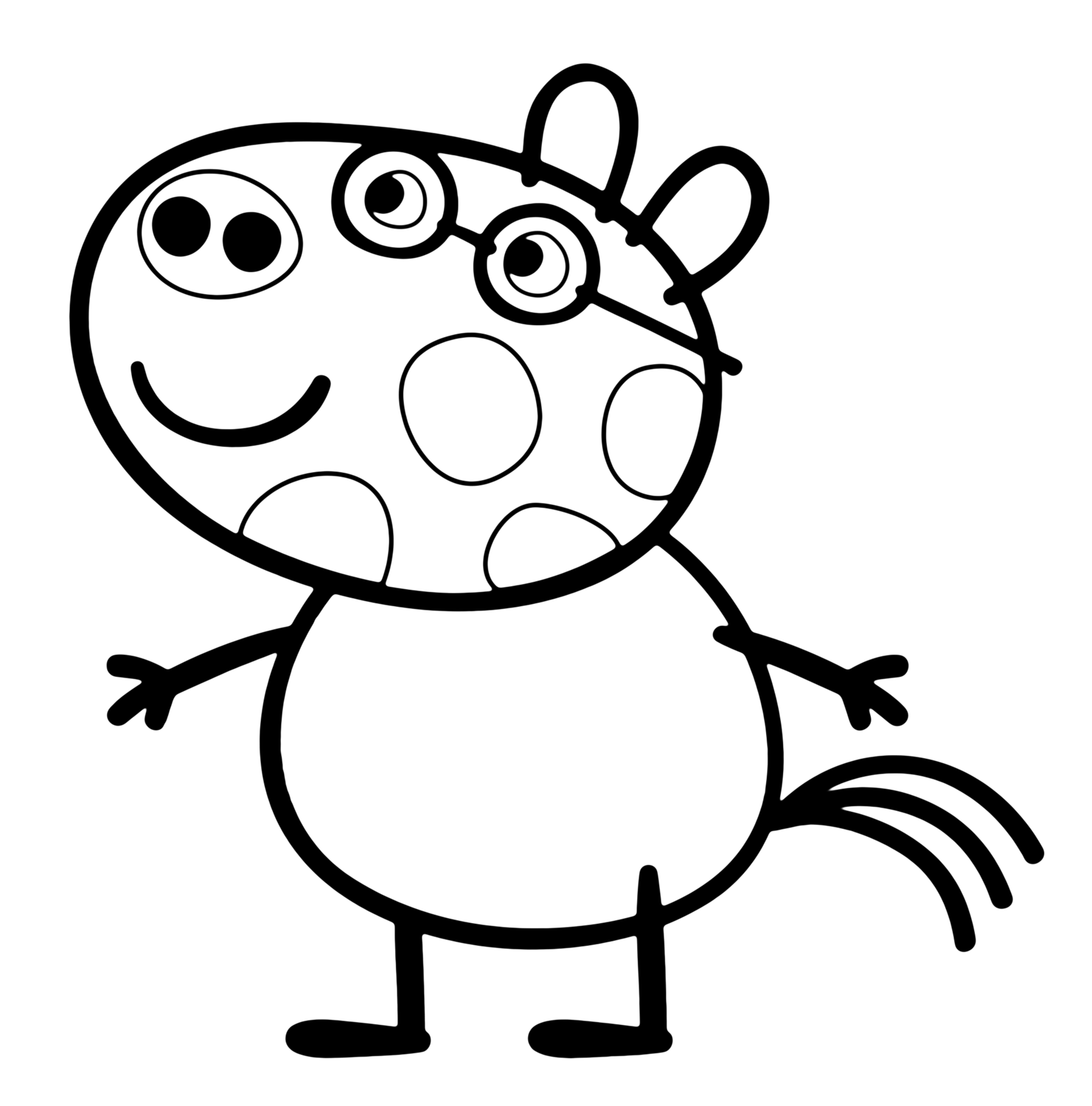 Pedro pony amico di peppa Pig disegno da colorare gratis