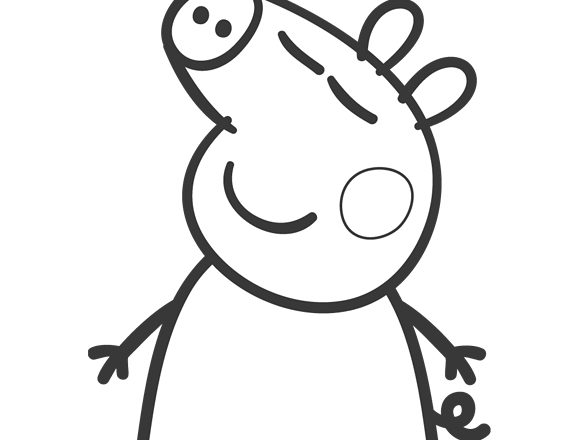 Peppa Pig occhi chiusi disegni da colorare gratis