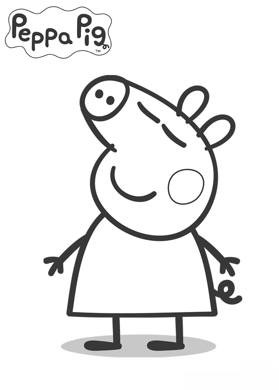 Peppa Pig occhi chiusi disegni da colorare gratis