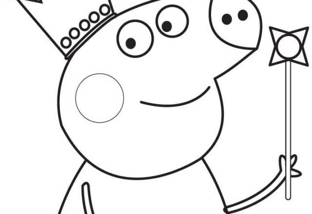 Peppa Pig principessa disegno da colorare gratis