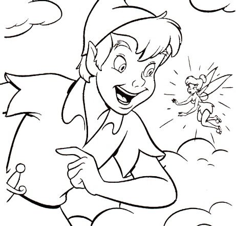 Peter Pan e Trilli disegni da colorare gratis