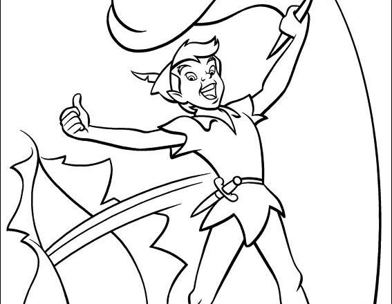 Peter Pan in arrivo disegni da colorare gratis