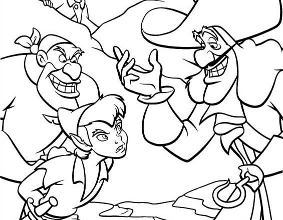 Peter Pan in trappola 2 disegni gratis da colorare