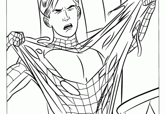 Peter Parker nei panni dell’ Uomo Ragno Spiderman disegno gratuito