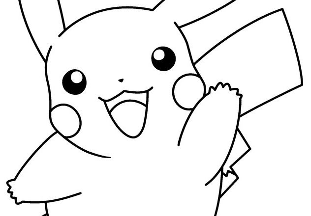 Pikachu batti cinque disegni da colorare