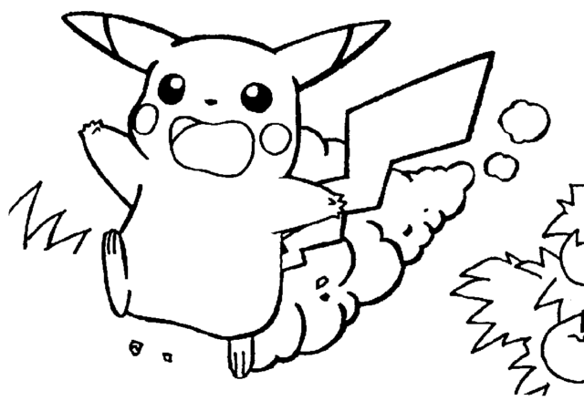 Pikachu bruciacchiato disegni da colorare