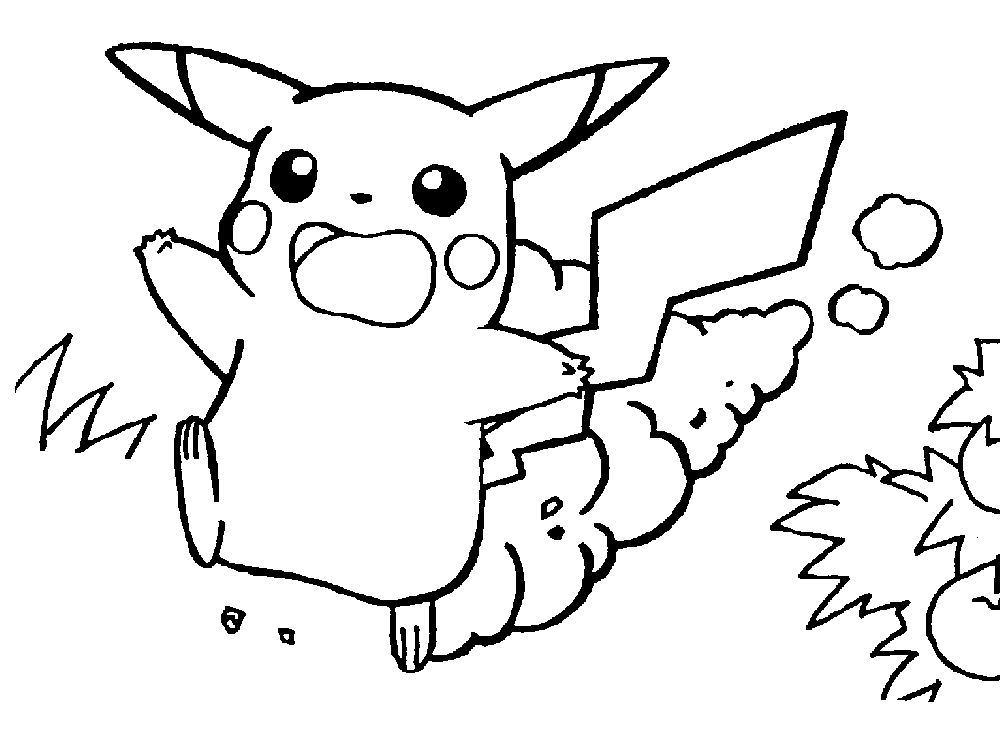 Pikachu bruciacchiato disegni da colorare