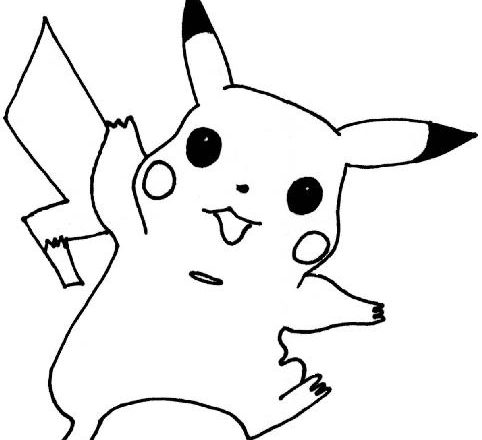 Pikachu che balla disegno per bambini