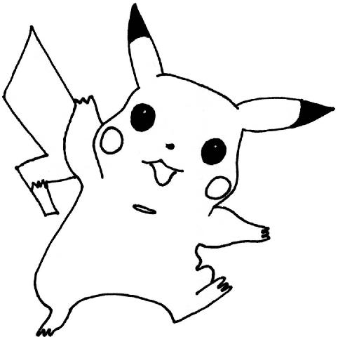 Pikachu che balla disegno per bambini