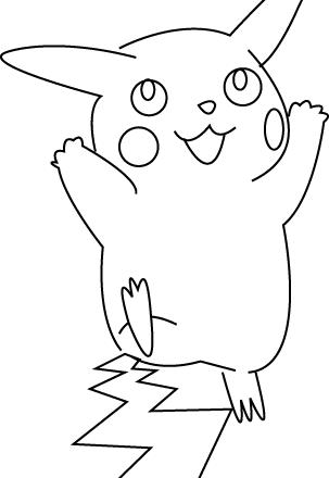 Pikachu che salta disegni da colorare gratis