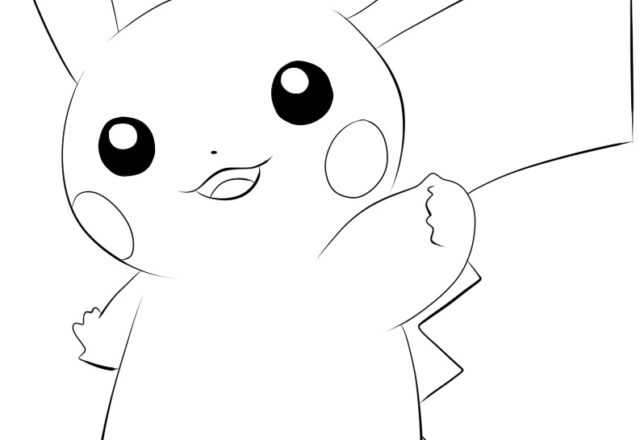 Pikachu ci saluta disegni da colorare