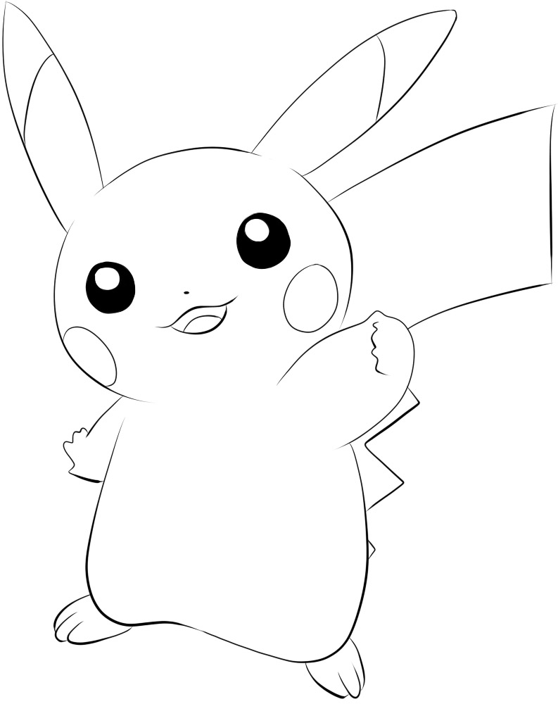 Pikachu ci saluta disegni da colorare