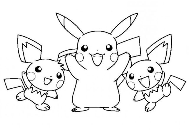 Pikachu e Pichu da colorare gratis