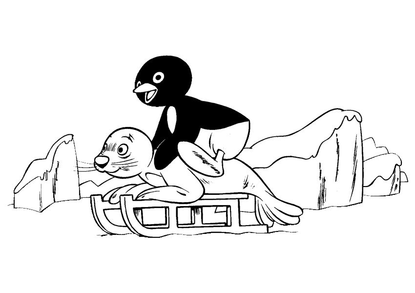 Pingu e Robby disegni da stampare e da colorare