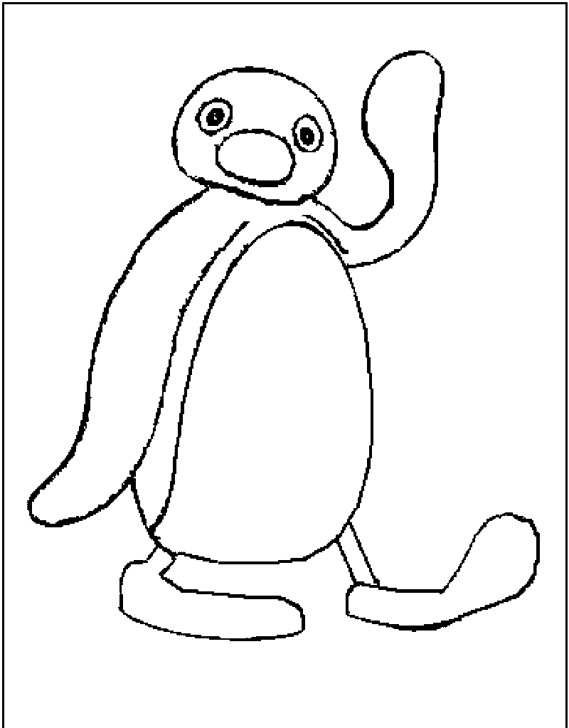 Pingu pinguino da colorare per bambini gratis