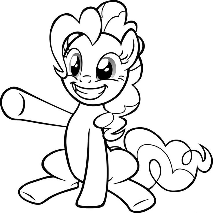 Pinkie Pie sorridente disegni da colorare gratis