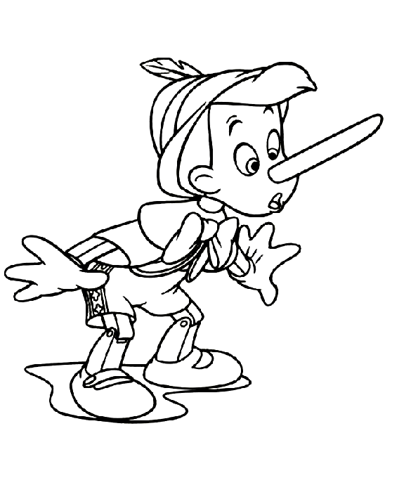 Pinocchio 3 disegni da colorare gratis