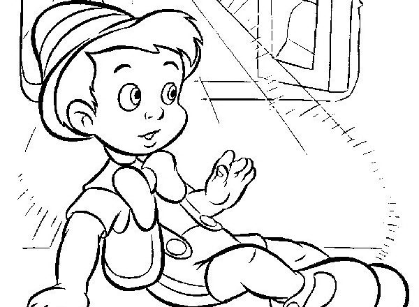 Pinocchio bambino 2 disegni da colorare gratis