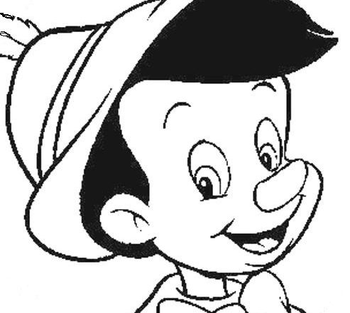 Pinocchio viso disegni da colorare gratis