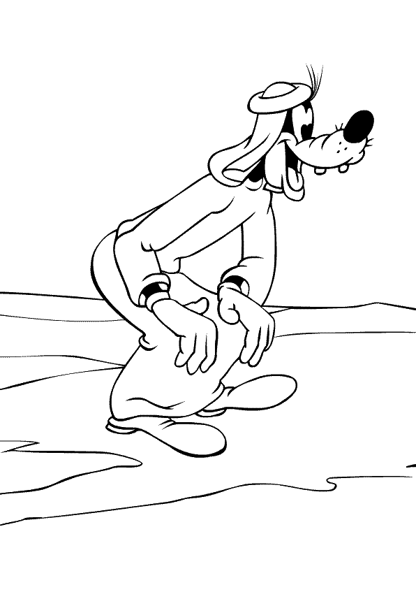 Pippo nel deserto disegno da colorare gratis