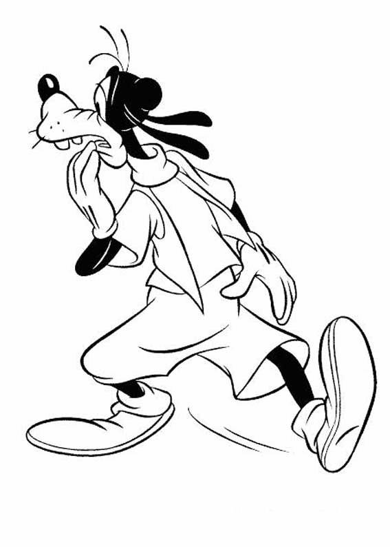 Pippo personaggio Disney triste disegno da colorare